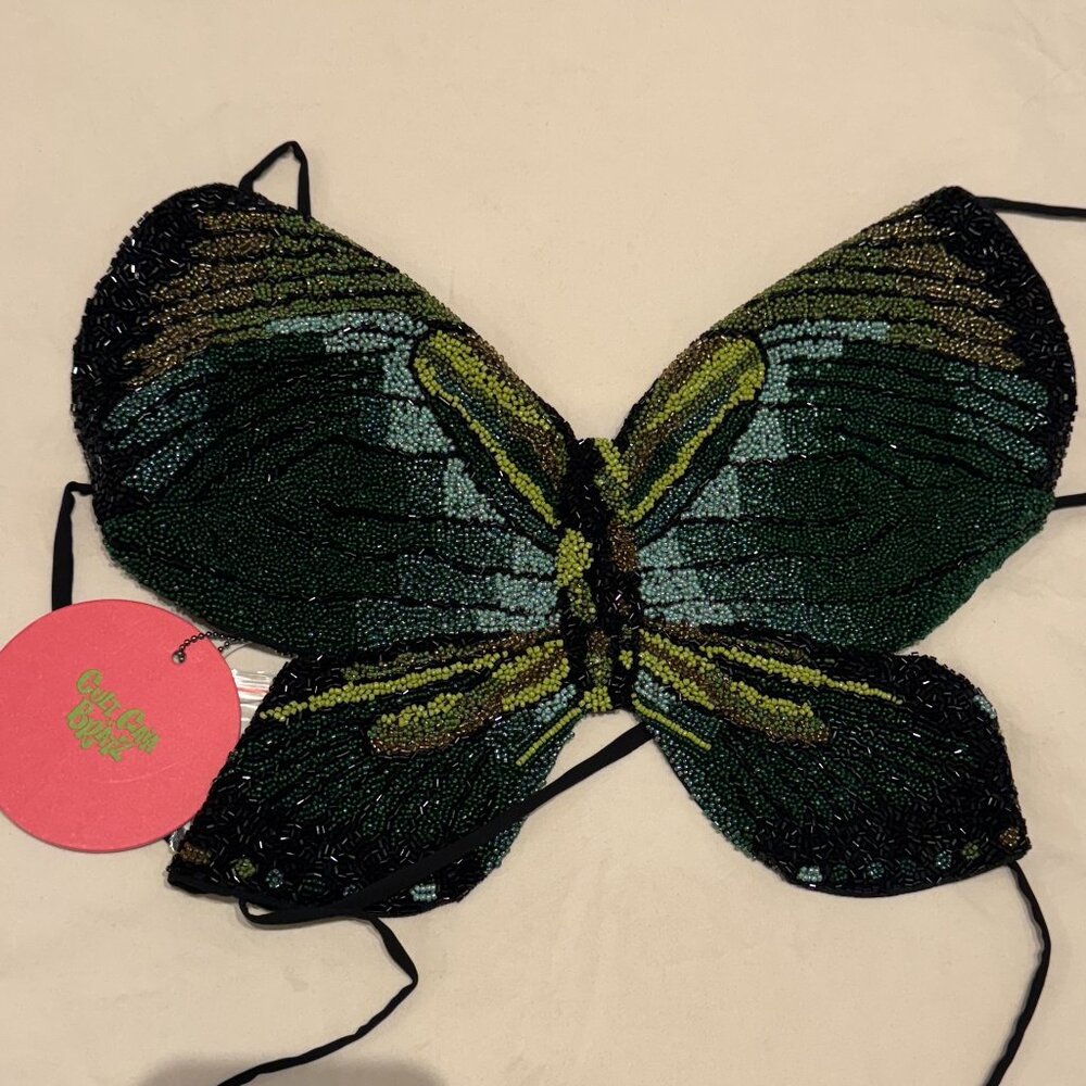 Cult Gaia X Bratz Parvana Beaded Butterfly Crop Top NYT